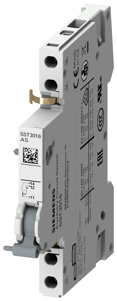 SIEMENS 5ST3016 Auxiliary switch, 1CO for 5SL, 5SY, 5SP, 5TL1, 5SU1, 5SV