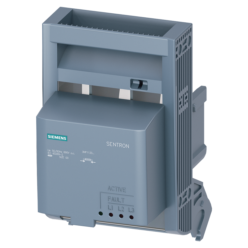 SIEMENS 3NP19331GB45 Fuse carrier with EFM15, for size NH00 3-pole, 220 - 440 V DC, accessory