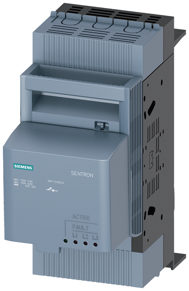 SIEMENS 3NP11231BC24 SENTRON, 3NP1 fuse switch disconnector, 3-pole, NH000, 160 A