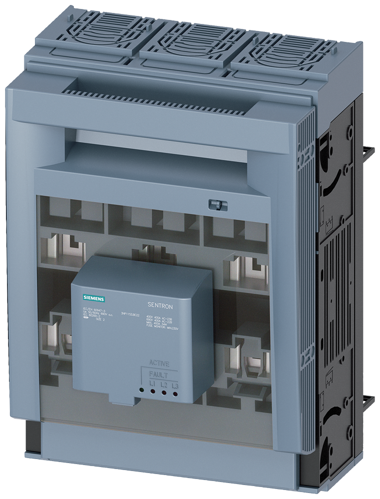 SIEMENS 3NP11531BC22 SENTRON, 3NP1 fuse switch disconnector, 3-pole, NH2, 400 A