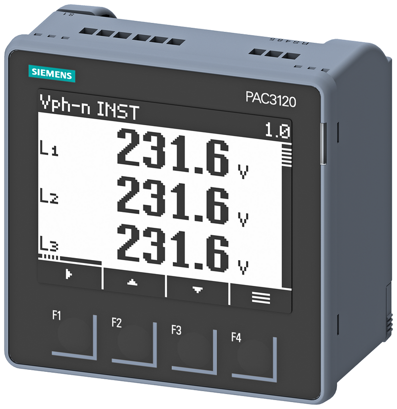 SIEMENS 7KM31200BA011DA0 SENTRON PAC3120 power monitoring, front mounting, 690/400 V, 5 A, 100-250 V AC/DC, Modbus RTU