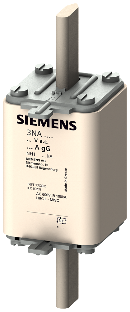 SIEMENS 3NA3142 LV HRC fuse link, NH1, In: 224 A, gG, Un AC: 500 V, Un DC: 440 V