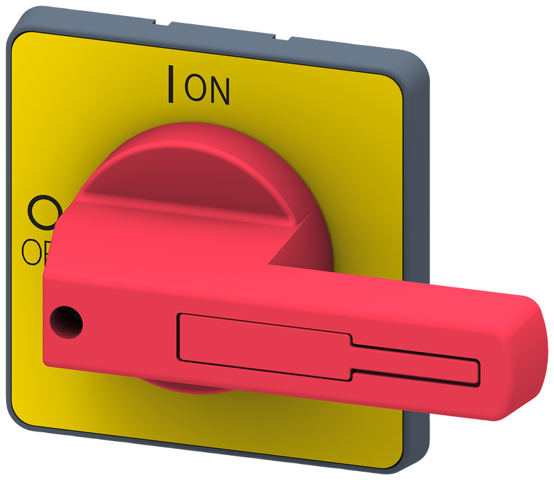 SIEMENS 3LD9243-3B Rotary operator, selector switch red/yellow, for four-hole/front mounting, accessory
