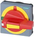 SIEMENS 8UD17312AD05 Handle with masking plate EMERGENCY OFF, size 75x 75, for shaft 8x 8, 0-I