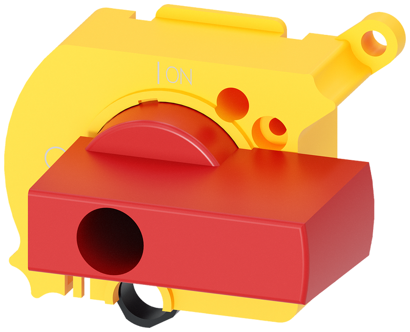 SIEMENS 3LD92873C Supplementary handle for door mounted rotary operator, red/yellow,  30 A up to 60 A, accessory