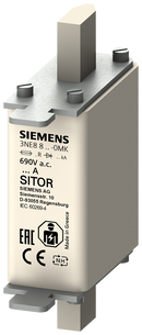 SIEMENS 3NE8815-0MK SITOR fuse link, with blade contacts, NH000, In: 25 A, gR, Un AC: 690 V