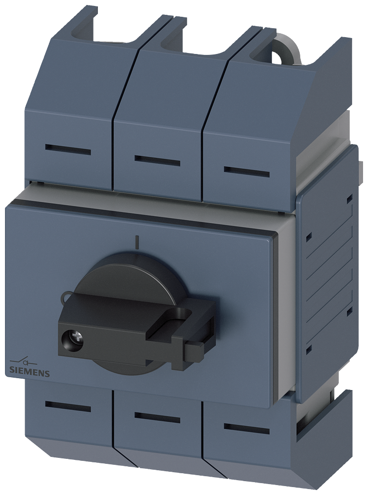 SIEMENS 3KD0432-2LG20-3 Switch disconnector 80 A, size 02, 3-pole, front operating mechanism, center, complete unit