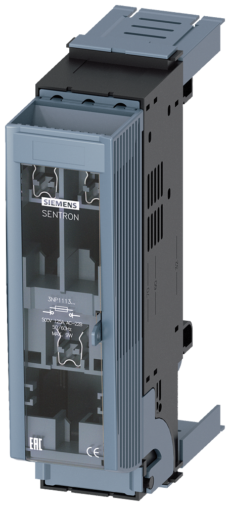 SIEMENS 3NP11132BC26 SENTRON, 3NP1 fuse switch disconnector, 3-pole, NH000 narrow, 125 A