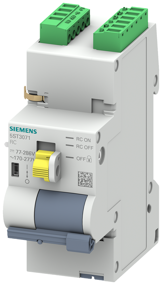SIEMENS 5ST3071 Remote operating Mechanism power with extended features (railway, temperature) 110 V DC, 230V AC, 2MW for MCB, RCCB, RCBO