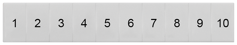 SIEMENS 8WH8120-3AB05 Inscription label, front, with 1-10, vertical, terminal width: 6.2 mm, H: 10.5 mm
