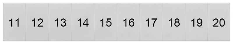 SIEMENS 8WH8120-3AB15 Labeling plate, front, with 11-20, vertical, terminal width: 6.2 mm