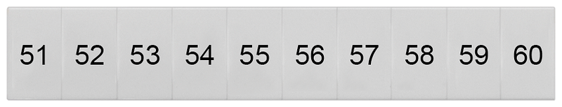 SIEMENS 8WH8120-3AB55 Labeling plate, front, with 51-60, vertical, terminal width: 6.2 mm