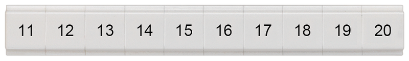 SIEMENS 8WH8121-2AB15 Inscription label, flat, with 11-20, vertical, terminal width: 5.2 mm, H: 6.4 mm