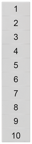 SIEMENS 8WH8140-2AB05 Labeling plate, front, with 1-10, horizontal, terminal width: 5.2 mm