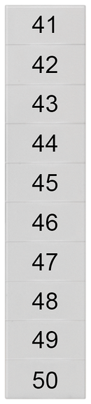 SIEMENS 8WH8140-2AB45 Labeling plate, front, with 41-50, horizontal, terminal width: 5.2 mm