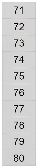 SIEMENS 8WH8140-2AB75 Labeling plate, front, with 71-80, horizontal, terminal width: 5.2 mm