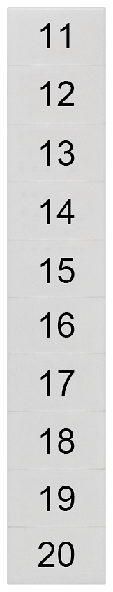 SIEMENS 8WH8140-3AB15 Labeling plate, front, with 11-20, horizontal, terminal width: 6.2 mm