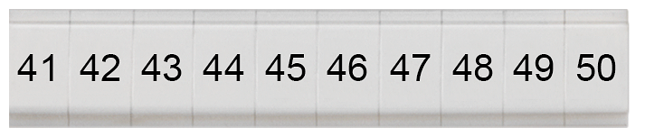SIEMENS 8WH8121-0AB45 Labeling plates 3.5 mm, flat, longitudinal, 41-50