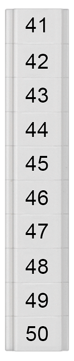 SIEMENS 8WH8141-0AB45 Labeling plates 3.5 mm, flat, transverse, 41-50