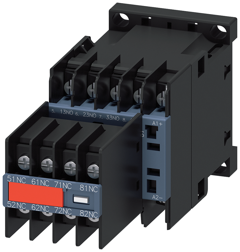 SIEMENS 3RH2244-4BG40 Contactor relay, 4 NO, 125 V DC, S00, ring cable connection