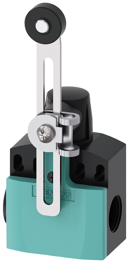 Siemens 3SE5242-0HK50 Position switch Plastic enclosure according to EN 50047, 50 mm Device connection 2 x (M20 x 1.5) 1 NO/1 NC quick action contacts, adjustable-length twist lever right/left adjustable with plastic roller 19 mm