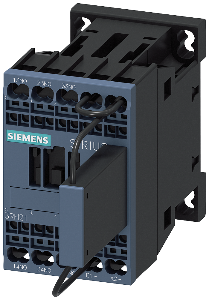 SIEMENS 3RH2131-2LF40-0LA0 Contactor relay, 3 NO, 110 V DC, S00, spring-loaded terminal, with varistor