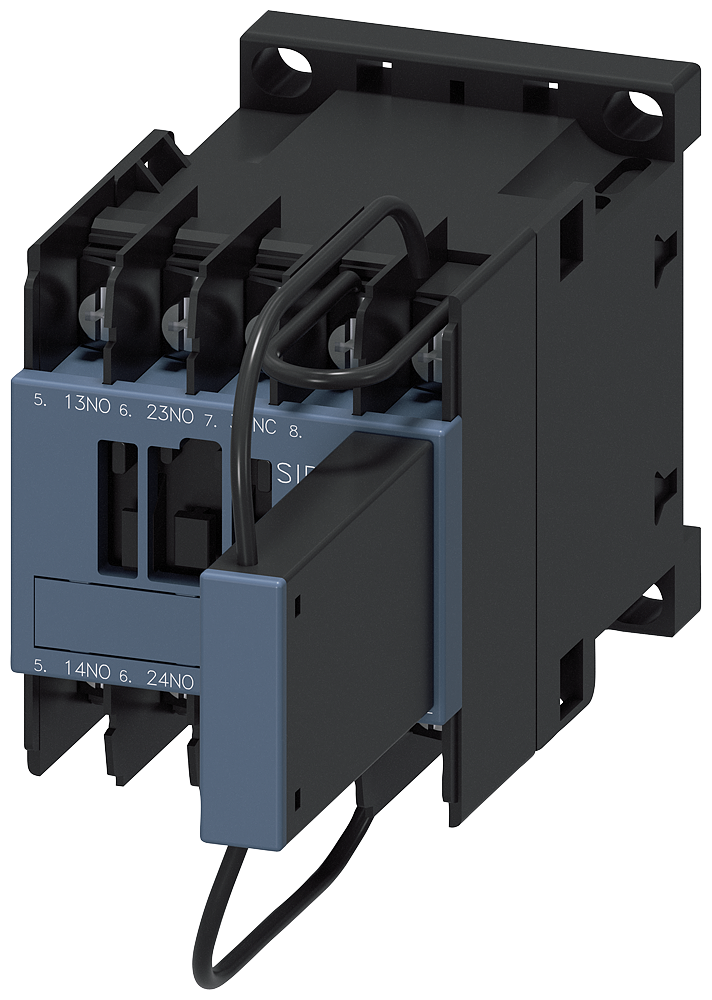 SIEMENS 3RH2122-4LV80-0LA0 Contactor relay for railway, 2 NO + 1 NC, 34 V DC, 0.7 ... 1.25* US, with integrated varistor, 3-pole, Size S00, ring cable lug connection
