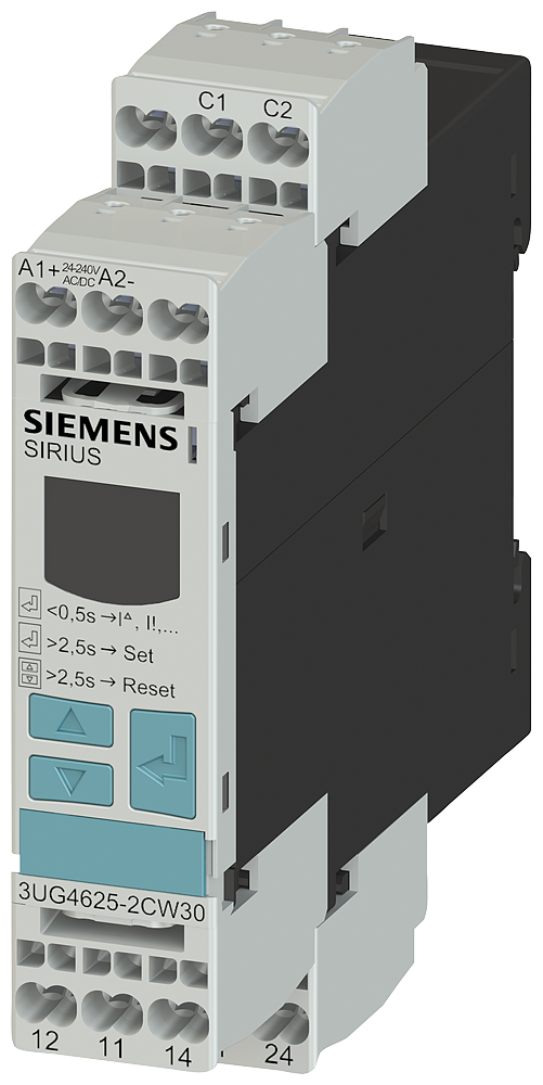 SIEMENS 3UG4625-2CW30 Monitoring relay, digital, for residual current monitoring (with current transformer 3UL23)