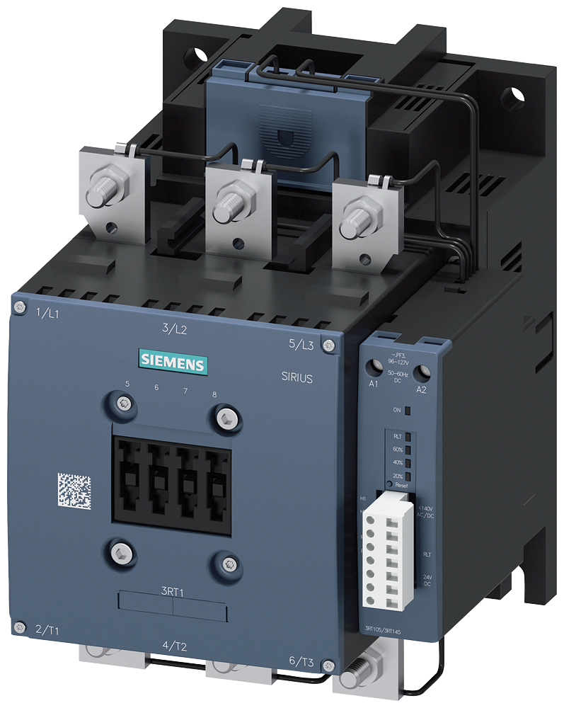 SIEMENS 3RT1466-6PF35 Contactor, AC-1, 400 A/690 V/40 °C, 3-pole, 96-127 V AC/DC, PLC-IN optional, 1 NO+1 NC