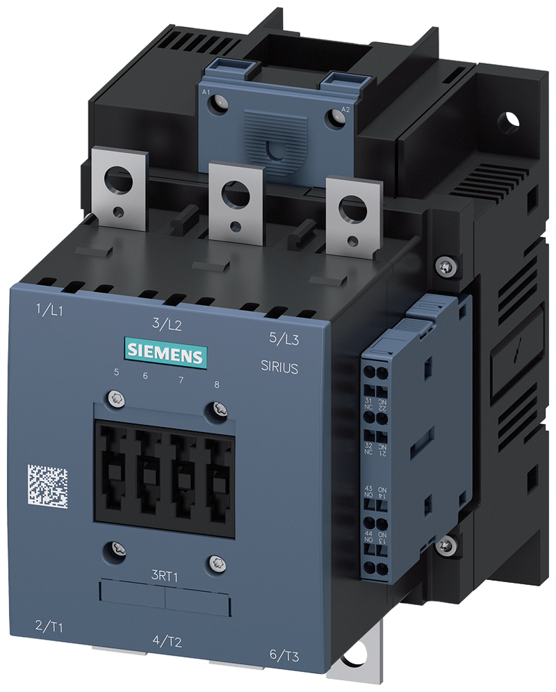 SIEMENS 3RT1456-6AB38-0PA5 Contactor, AC-1, 275 A/690 V/40 °C, 3-pole, 23-26 V AC/DC, 2 NO+2 NC, encapsulated