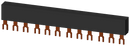 SIEMENS 3RV1915-1CB 3-ph. busbars modular spacing 45 mm for 4 switches, connections in fork shape