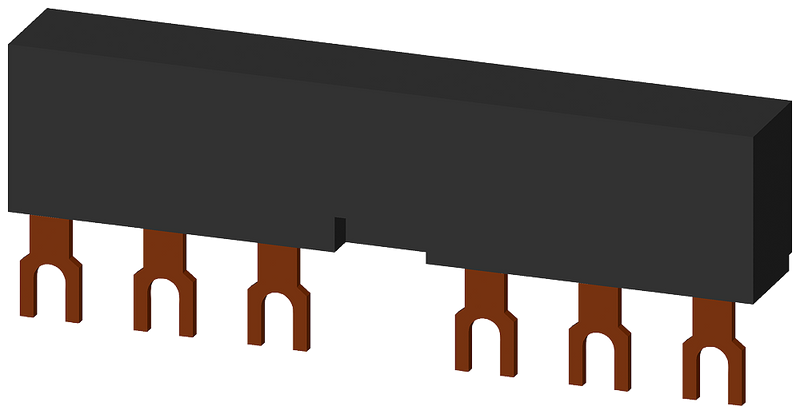 SIEMENS 3RV1915-2AB 3-ph. busbars modular spacing 55 mm for 2 switches connections in fork shape