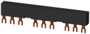 SIEMENS 3RV1915-2BB 3-ph. busbars modular spacing 55 mm for 3 switches connections in fork shape