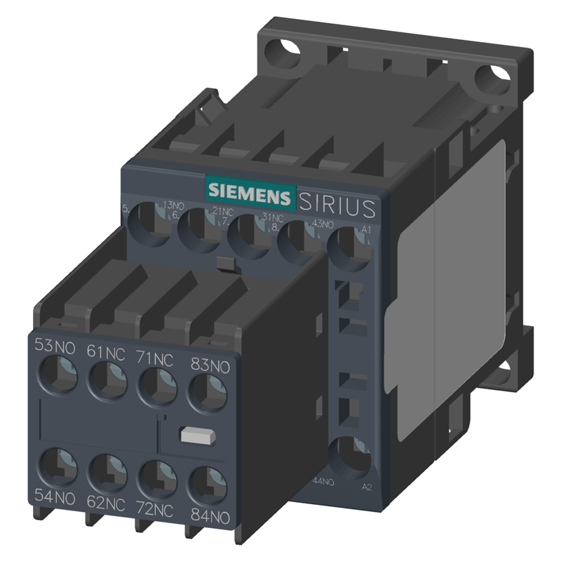 SIEMENS 3RH2344-1AP00-0KA0 Contactor relay, 4 NO+4 NC, 230 V AC, 50/60 Hz, S00, screw terminal