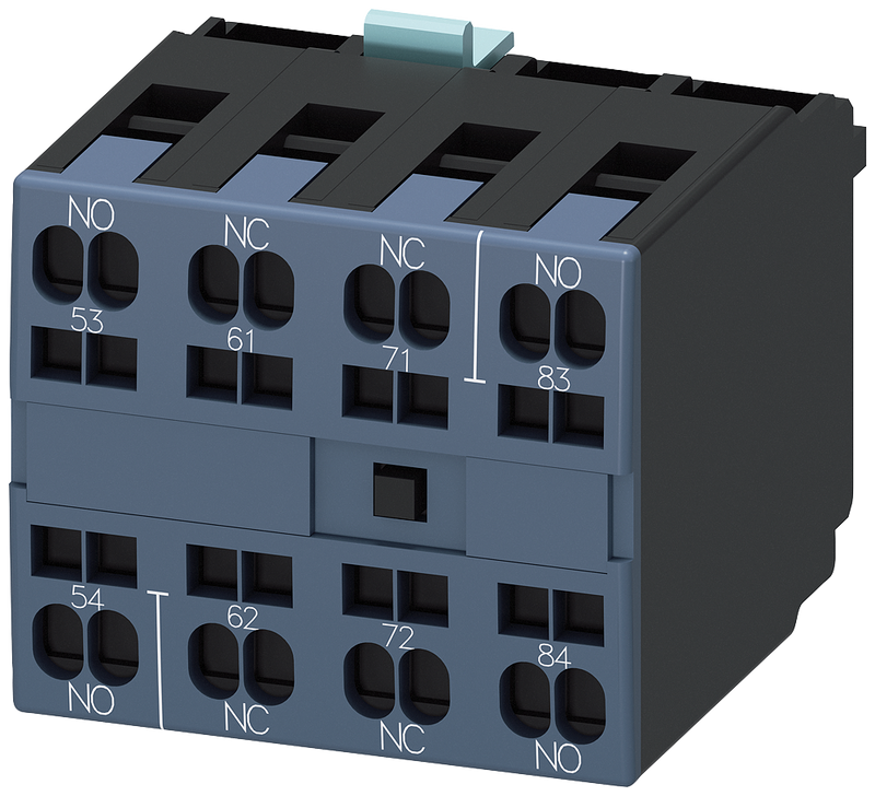 SIEMENS 3RH1921-2XA22-0MA0 Auxiliary switch 2 NO + 2 NC, sequence numbers 5-8, EN50012, 4-pole