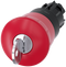 SIEMENS 3SU1000-1HF20-0AA0 Emergency stop mushroom pushbutton, 22 mm, round, plastic, red, with RONIS lock