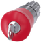 SIEMENS 3SU1050-1HF20-0AA0 Emergency stop mushroom pushbutton, 22 mm, round, metal, high gloss, red, with RONIS lock