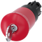 SIEMENS 3SU1000-1HS20-0AA0 Emergency stop mushroom pushbutton, 22 mm, round, plastic, red, with Siemens lock