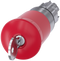 SIEMENS 3SU1050-1HR20-0AA0 Emergency stop mushroom pushbutton, 22 mm, round, metal, shiny, red, with Siemens lock