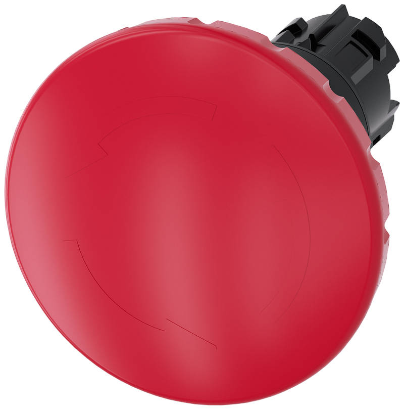 SIEMENS 3SU1000-1JB20-0AA0 Emergency stop mushroom pushbutton, 22 mm, round, plastic, red, 60 mm, rotate-to-unlatch mechanism