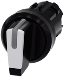 SIEMENS 3SU1002-2BM60-0AA0 Toggle switch, illuminable, 22 mm, round, plastic, black, white