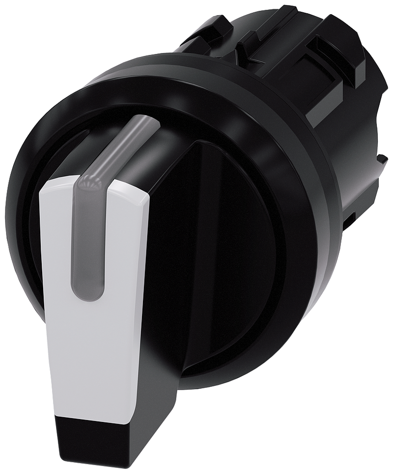 SIEMENS 3SU1002-2BN60-0AA0 Toggle switch, illuminable, 22 mm, round, plastic, black, white