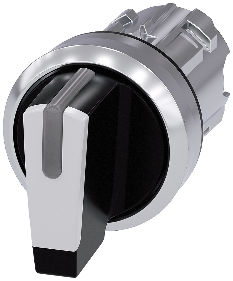 SIEMENS 3SU1052-2BL60-0AA0 Toggle switch, illuminable, 22 mm, round, metal, high gloss, white