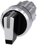 SIEMENS 3SU1052-2BP60-0AA0 Toggle switch, illuminable, 22 mm, round, metal, high gloss, white