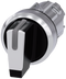 SIEMENS 3SU1052-2BP60-0AA0 Toggle switch, illuminable, 22 mm, round, metal, high gloss, white
