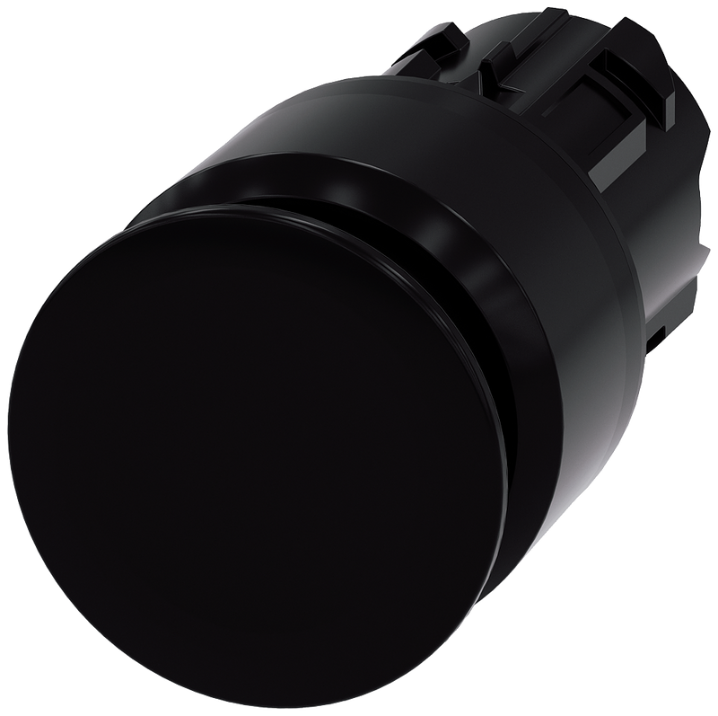 SIEMENS 3SU1000-1AA10-0AA0 Mushroom pushbutton, 22 mm, round, plastic, black, 30 mm