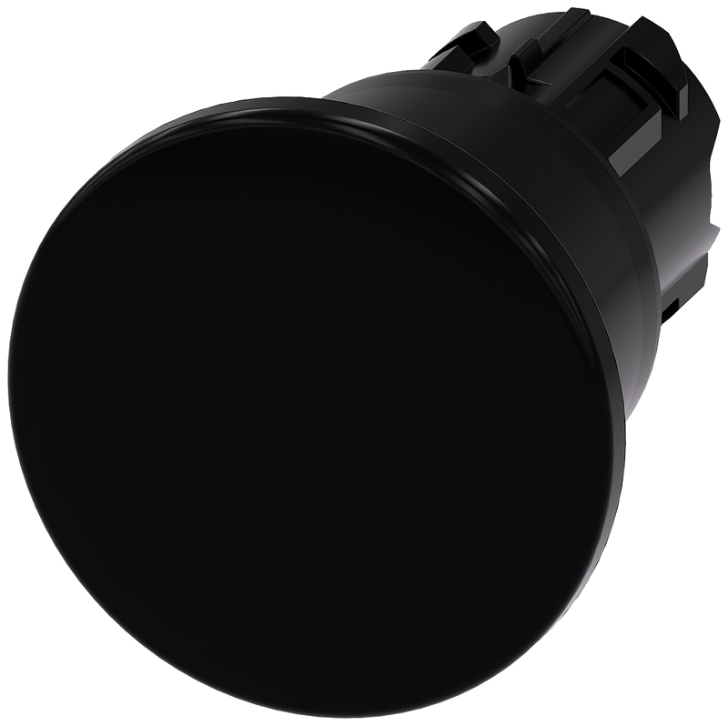 SIEMENS 3SU1000-1BA10-0AA0 Mushroom pushbutton, 22 mm, round, plastic, black