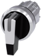 SIEMENS 3SU1052-2CL60-0AA0 Toggle switch, illuminable, 22 mm, round, metal, high gloss, white