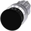 SIEMENS 3SU1050-1AD10-0AA0 Mushroom pushbutton, 22 mm, round, metal, high gloss, black, 30 mm