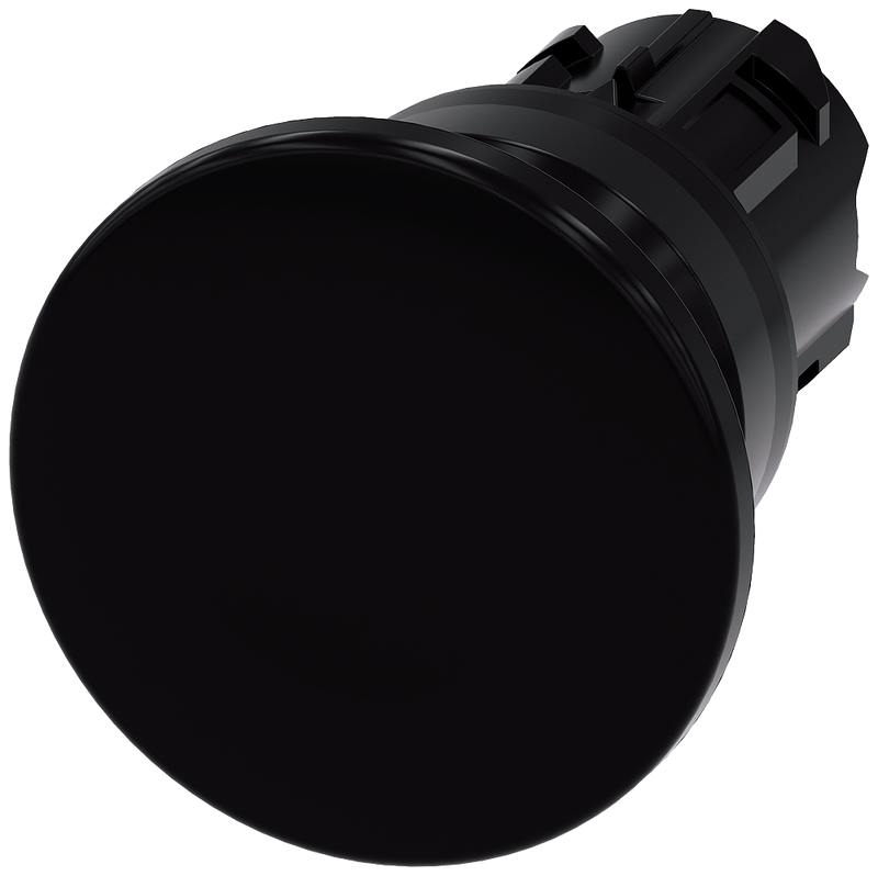 SIEMENS 3SU1000-1BD10-0AA0 Mushroom pushbutton, 22 mm, round, plastic, black, 40 mm